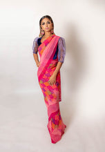 Load image into Gallery viewer, Squares Multi Coloured - Semi Stitched Saree