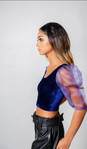 Velvet Blouse - Purple