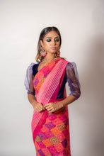 Load image into Gallery viewer, Squares Multi Coloured - Semi Stitched Saree