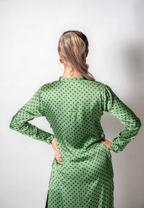 Polkadot green